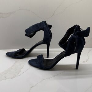 Banana republic navy suede heels - size 8